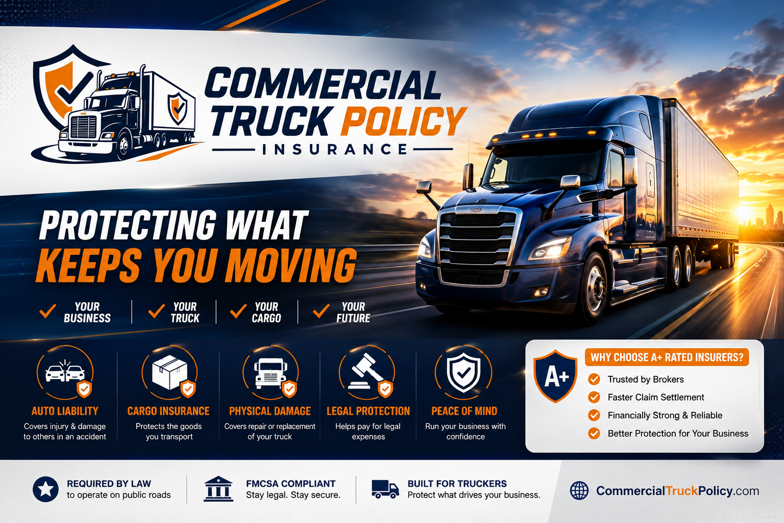 Commercial Truck Insurance Guide 2026 for Owner Operators and Trucking Companies in USA