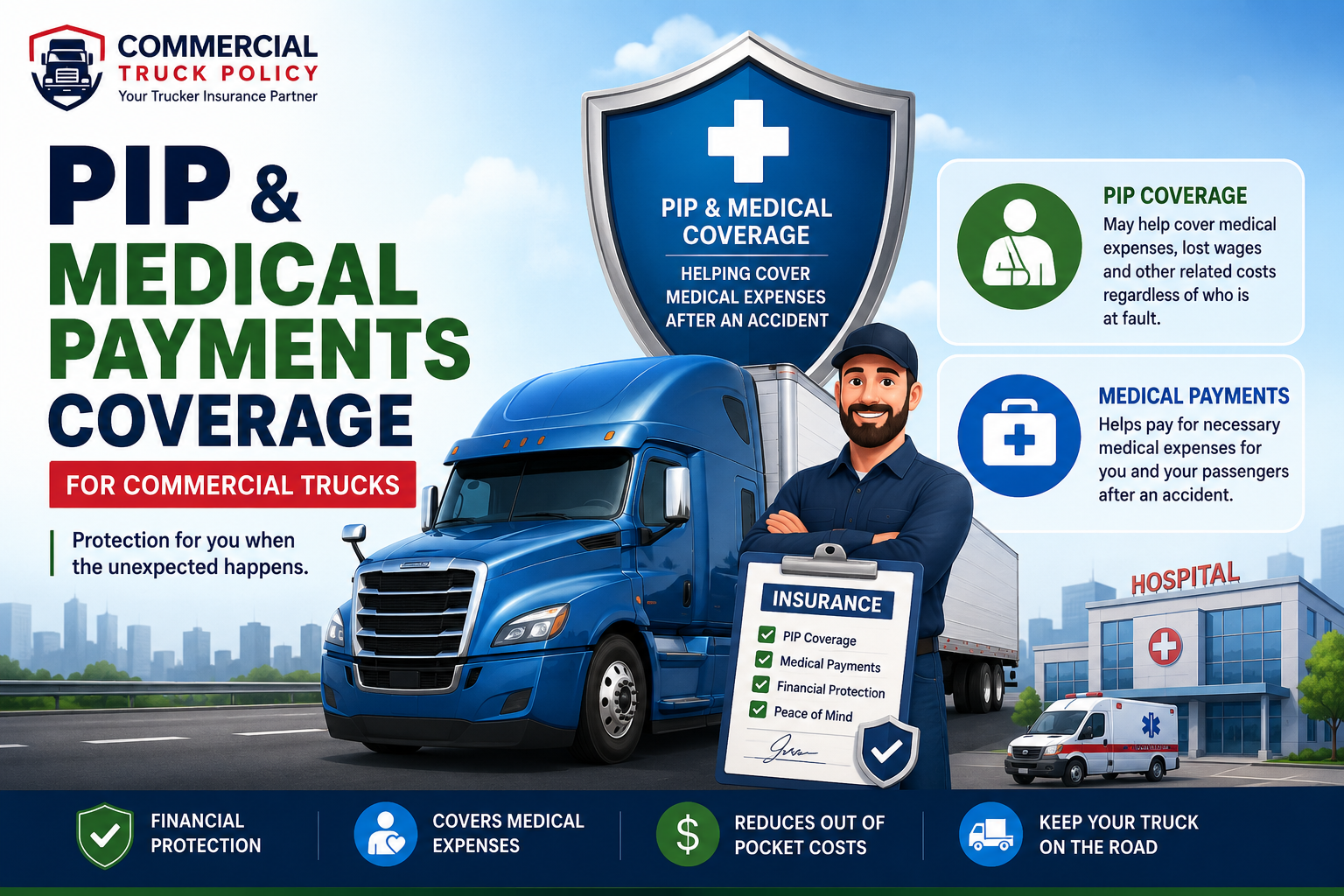 PIP and Medical Payments Coverage for Commercial Trucks