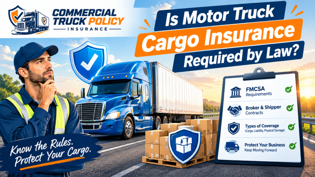 Is motor truck cargo insurance required by law for trucking companies?